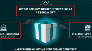 22BET - Bonusi i ditëlindjes