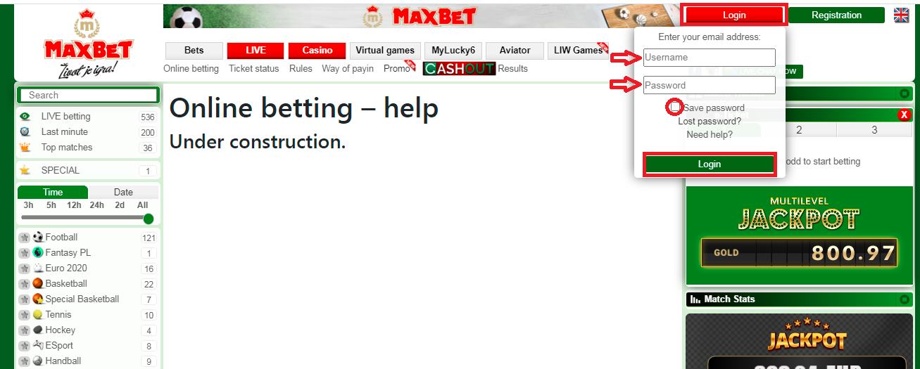 Maxbet Log in 1