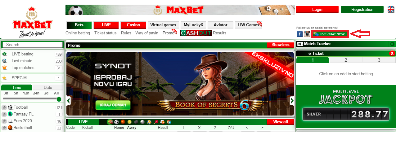 Maxbet suporti