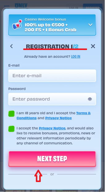 Regjistrimi – Hapi i parë drejt botës së argëtimit
